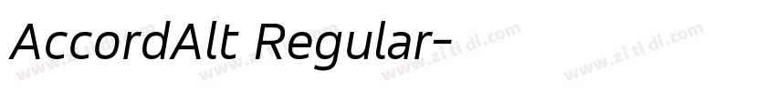 AccordAlt Regular字体转换